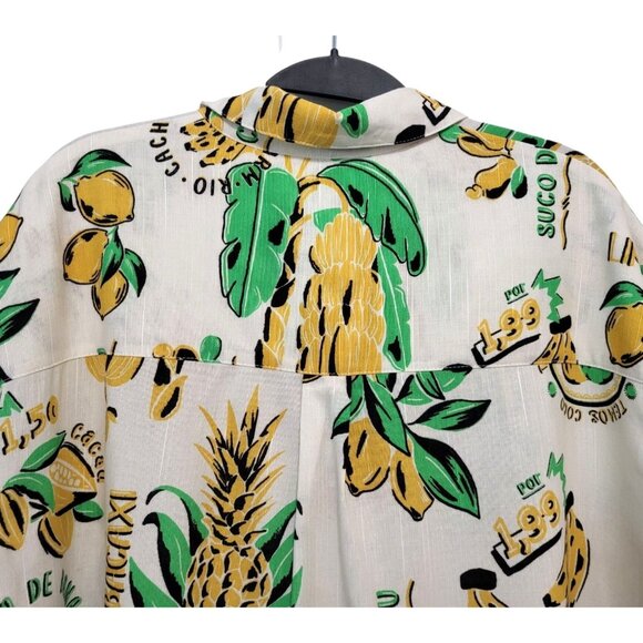 FARM Rio Cream Banana Print Casual Button Down Shirt - Picture 7 of 13